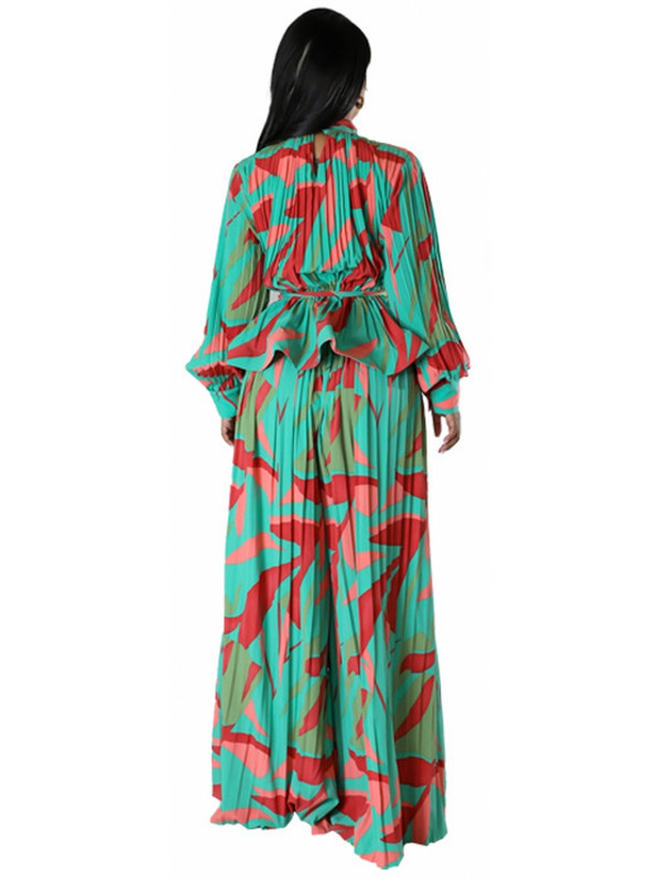 2-osaline naiste komplekt Sügisene pikkade varrukatega kõrge lõhikuga särgi pluus, topp ja püksid, kostüümid, rõivad, mood, kontori naised, sobivad komplektid.