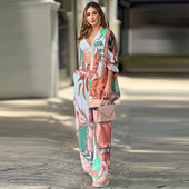 Two Piece Γυναικείο Σετ Ανοιξιάτικο φθινόπωρο μακρυμάνικο πουκάμισο μπλούζα μπλούζα και παντελόνι Κοστούμια ρούχα Γραφείο μόδας Γυναικεία σετ ασορτί στολή