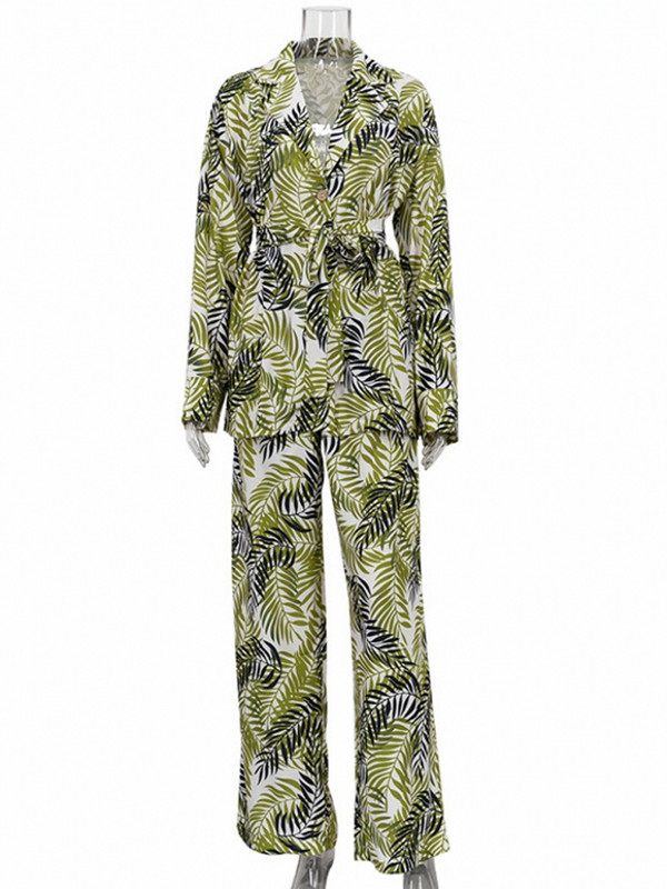 Kaheosaline komplekt pühade laia säärega pükste komplekt naiste vintage boho maxi särk Sügis vabaaja vaba töö Tänavarõivad Y2k 2023 varustus