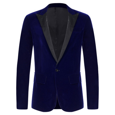 Muški modni trend Baršunasti mladoženjini smoking Uski kroj Vjenčanica Poslovno ležerno odijelo Jakna Banket Pojedinačni sakoi Kaput