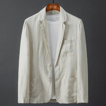 Μασίφ 2022 Spring Blazer Ανδρικό Μπουφάν Λευκό Αναπνεύσιμο Ανδρικό Λεπτό Λεπτό Βαμβακερό Καλοκαιρινό Επιχειρηματικό Παλτό