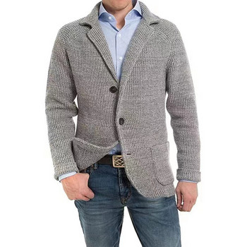 Ανδρικά κοστούμια σακάκι Φθινοπωρινό μονόχρωμο μονόχρωμο μονόχρωμο σακάκι ανδρικό μακρυμάνικο μπλέιζερ παλτό