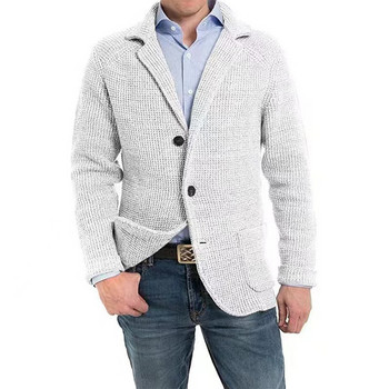 Ανδρικά κοστούμια σακάκι Φθινοπωρινό μονόχρωμο μονόχρωμο μονόχρωμο σακάκι ανδρικό μακρυμάνικο μπλέιζερ παλτό