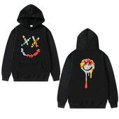 Meeste dressipluusid Mood Rõõmsa Smile Print Kapuutsiga kampsunid Mehed Naised Hip Hop Pullovers Paari Tänavarõivad