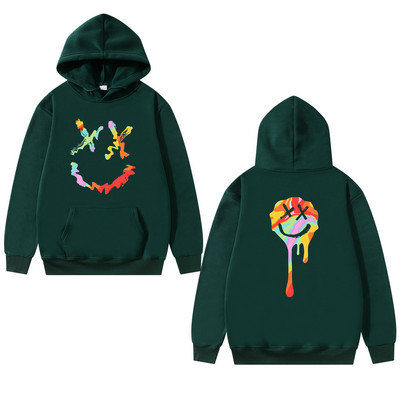 Meeste dressipluusid Mood Rõõmsa Smile Print Kapuutsiga kampsunid Mehed Naised Hip Hop Pullovers Paari Tänavarõivad