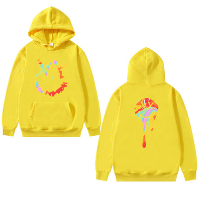 Meeste dressipluusid Mood Rõõmsa Smile Print Kapuutsiga kampsunid Mehed Naised Hip Hop Pullovers Paari Tänavarõivad