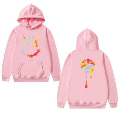 Meeste dressipluusid Mood Rõõmsa Smile Print Kapuutsiga kampsunid Mehed Naised Hip Hop Pullovers Paari Tänavarõivad