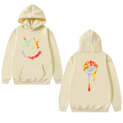 Meeste dressipluusid Mood Rõõmsa Smile Print Kapuutsiga kampsunid Mehed Naised Hip Hop Pullovers Paari Tänavarõivad