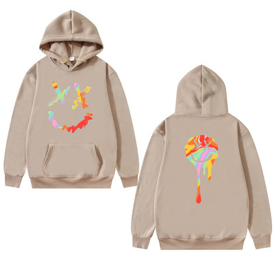 Meeste dressipluusid Mood Rõõmsa Smile Print Kapuutsiga kampsunid Mehed Naised Hip Hop Pullovers Paari Tänavarõivad