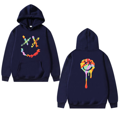 Meeste dressipluusid Mood Rõõmsa Smile Print Kapuutsiga kampsunid Mehed Naised Hip Hop Pullovers Paari Tänavarõivad