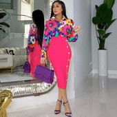 Kompleti suknji od 2 komada Afričke haljine za žene Nigerija Turska Afrička odjeća Haljina za uredske dame Dashiki ženske haljine Ankara