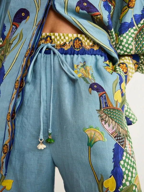 2-dijelni ženski set Dashiki Afrička majica dugih rukava Bluza Top i hlače Odijela Modni kompleti za uredske dame Odgovarajući kompleti