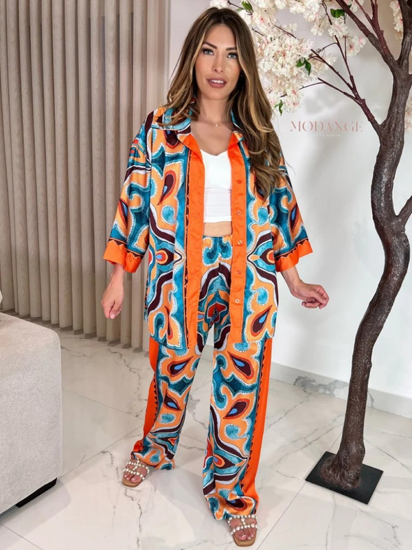 2-osalised naistekomplektid, suvised sügislilleprintidega pluusisärk, naiste ülikonnatopid ja pükste komplekt, kaheosaline spordidressi komplekt