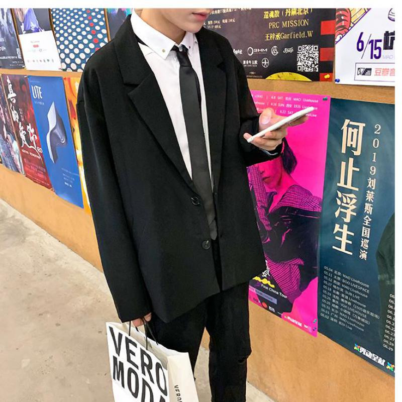 Vyriškas biuro kostiumas švarkas Japoniškas gatvės apranga Naktinis klubo kostiumas Vyriški viršutiniai drabužiai Didelis kostiumas Madingas vyriškas kostiumas Blazeris Laisvalaikio vyriški drabužiai