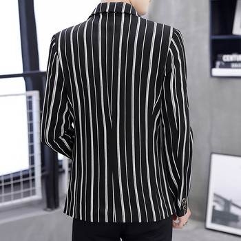 Λευκό μπλέιζερ Ανδρικό ριγέ μπλέιζερ Σακάκι ανδρικής μόδας Casual ανδρικό κοστούμι Μπλέιζερ Μαύρο ανδρικό κοστούμι αναψυχής Χακί παλτό