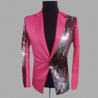 Plyesxale brändi Sequin Blazer Meeste Kuninglik Sinine Kollane Must Roos Punased Purpursed Bleiserid Meestele Lauljakostüüm Prom Stage Blazer Q229