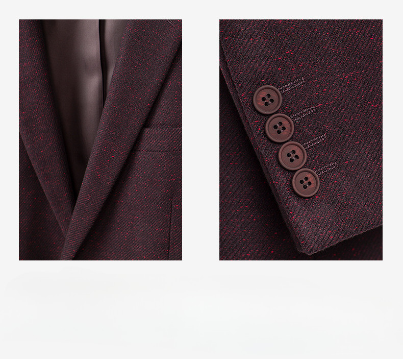 Meeste bleiser kvaliteetne lihtne klassikaline ülikond äri veinpunane tumesinine ühevärviline jakk 6XL kostüüm Homme
