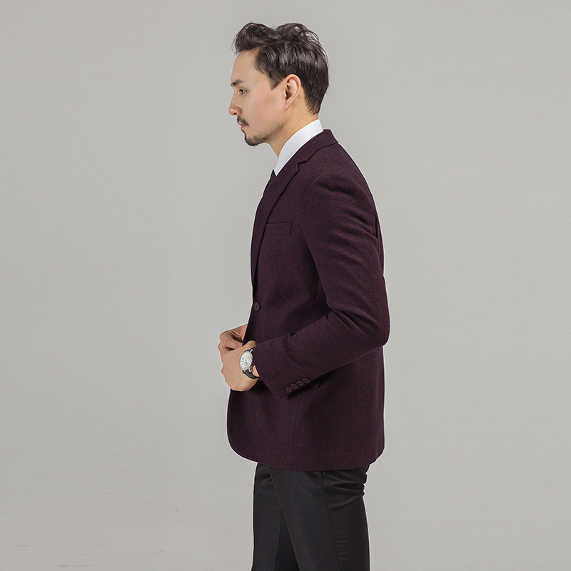 Meeste bleiser kvaliteetne lihtne klassikaline ülikond äri veinpunane tumesinine ühevärviline jakk 6XL kostüüm Homme