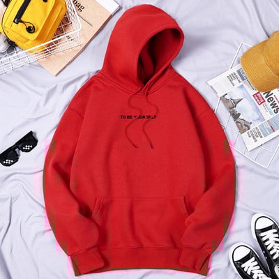 To Be Yourself Hoodies s printom Muška modna dizajnerska odjeća Udobne kvalitetne majice s kapuljačom Prozračna muška majica s kapuljačom od flisa