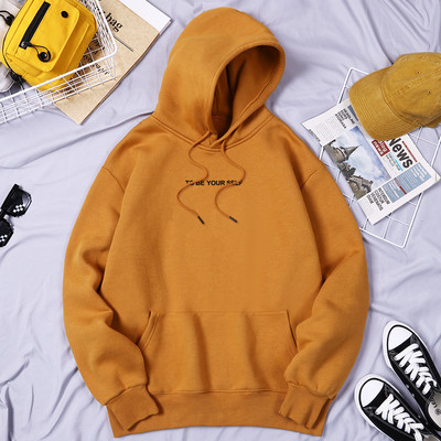 To Be Yourself Hoodies s printom Muška modna dizajnerska odjeća Udobne kvalitetne majice s kapuljačom Prozračna muška majica s kapuljačom od flisa