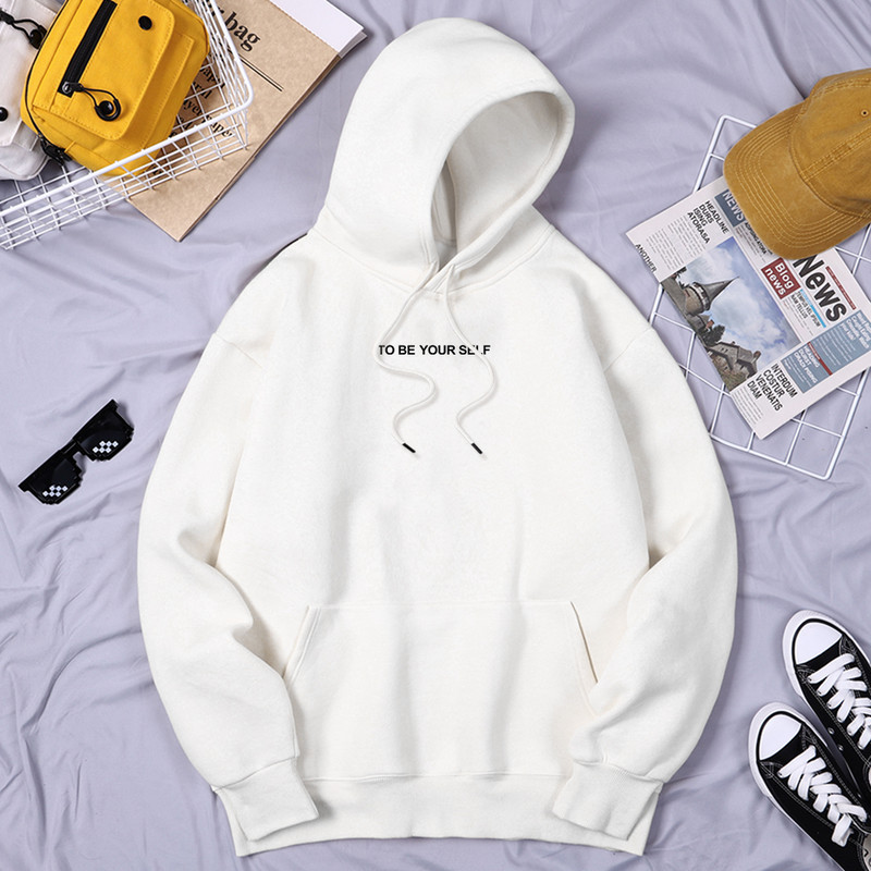 To Be Yourself Hoodies s printom Muška modna dizajnerska odjeća Udobne kvalitetne majice s kapuljačom Prozračna muška majica s kapuljačom od flisa