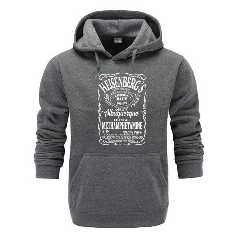 Heisenberg Fashion Meeste Pusad Meeste Pusad Harajuku Pusad Sügises tänavarõivad Hip Hop Must Hoodie Meeste Pusad