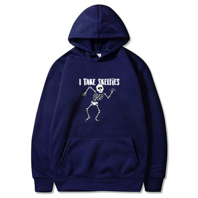 Φούτερ Y2K Streetwear Skeleton Printing Hoodies Retro Gothic All-Match Αθλητικά Unisex Πανκ Ροκ Φθινοπωρινό Ζεστό Φούτερ για άνδρες/γυναίκες