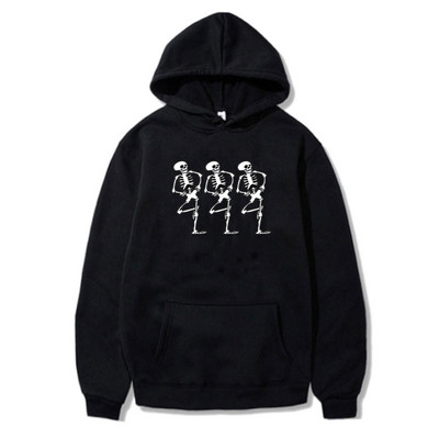 Φούτερ Y2K Streetwear Skeleton Printing Hoodies Retro Gothic All-Match Αθλητικά Unisex Πανκ Ροκ Φθινοπωρινό Ζεστό Φούτερ για άνδρες/γυναίκες