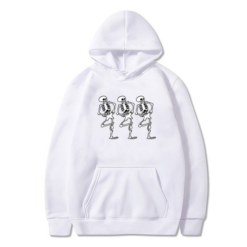 Φούτερ Y2K Streetwear Skeleton Printing Hoodies Retro Gothic All-Match Αθλητικά Unisex Πανκ Ροκ Φθινοπωρινό Ζεστό Φούτερ για άνδρες/γυναίκες