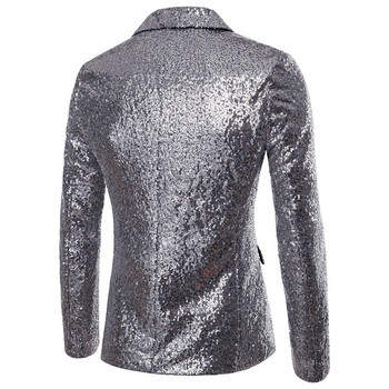 Ανδρικό γυαλιστερό κόκκινο παγιέτες Blazers Disco Glitter Party Tuxedo Blazer Suit Jacket για άνδρες Χριστουγεννιάτικο Mardi Gras Halloween κοστούμι XXL