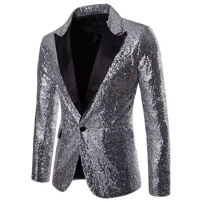 Ανδρικό γυαλιστερό κόκκινο παγιέτες Blazers Disco Glitter Party Tuxedo Blazer Suit Jacket για άνδρες Χριστουγεννιάτικο Mardi Gras Halloween κοστούμι XXL