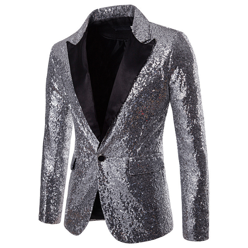 Ανδρικό γυαλιστερό κόκκινο παγιέτες Blazers Disco Glitter Party Tuxedo Blazer Suit Jacket για άνδρες Χριστουγεννιάτικο Mardi Gras Halloween κοστούμι XXL
