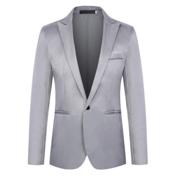 Ανδρικά Causal Solid Blazers Oversize πέτο Λεπτή εφαρμογή Γαμήλια κοστούμι γραφείου Μπουφάν Ανδρικά χαλαρά επαγγελματικά παλτό με μονή αγκράφα Φθινοπωρινά