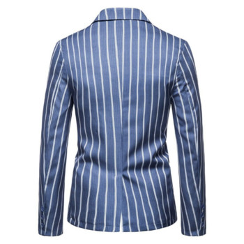 Ριγέ κοστούμι Ανδρικό σακάκι Άνοιξη φθινόπωρο Νέο casual κορεατικό λεπτό παλτό μονό στήθος Αντρικό μακρυμάνικο μπλουζάκι με λεπτή εφαρμογή