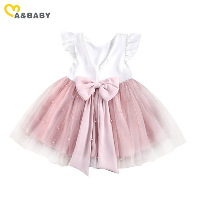 Ma&Baby 6M-5Y Princess Toddler Kid Child Girl Tutu haljina Biserni til Tule haljina za vjenčanje, rođendan, Valentinovo, haljine za djevojčice