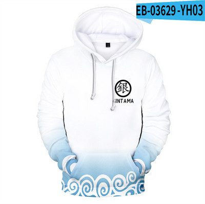 Nova anime GINTAMA Sakata Gintoki majica s kapuljačom Jesen Zima Debele majice s kapuljačom Srebrna duša Jakna s kapuljačom Muška/Ženska trenirka za slobodno vrijeme Kaput