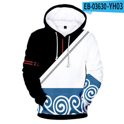 Nova anime GINTAMA Sakata Gintoki majica s kapuljačom Jesen Zima Debele majice s kapuljačom Srebrna duša Jakna s kapuljačom Muška/Ženska trenirka za slobodno vrijeme Kaput