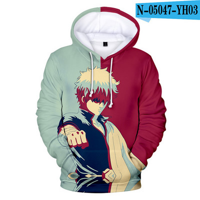 Nova anime GINTAMA Sakata Gintoki majica s kapuljačom Jesen Zima Debele majice s kapuljačom Srebrna duša Jakna s kapuljačom Muška/Ženska trenirka za slobodno vrijeme Kaput