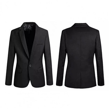 Μόδα κοστούμι σακάκι Ευέλικτο κοστούμι παλτό μακρυμάνικο ανδρικό λεπτή εφαρμογή Blazer ρούχο εργασίας