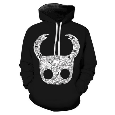 Hollow Knight 3D Prined Hoodies Ανδρικά/Γυναικεία Μόδα Νέα δημοφιλή Anime Προσωπικότητας Φούτερ Harajuku Yin Yang με φερμουάρ