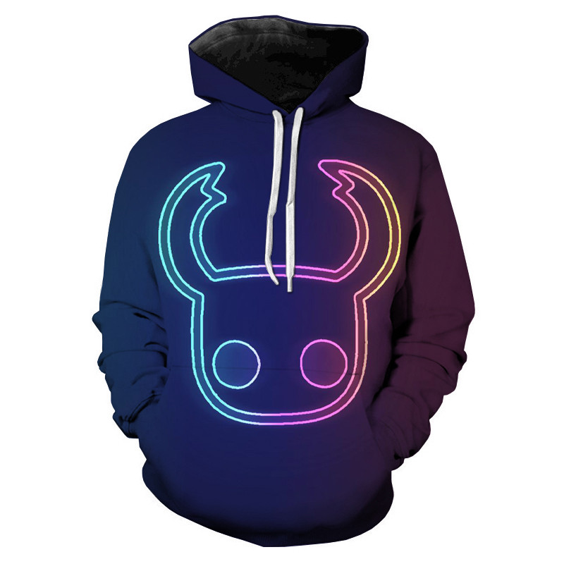 Hollow Knight 3D Prined Hoodies Ανδρικά/Γυναικεία Μόδα Νέα δημοφιλή Anime Προσωπικότητας Φούτερ Harajuku Yin Yang με φερμουάρ