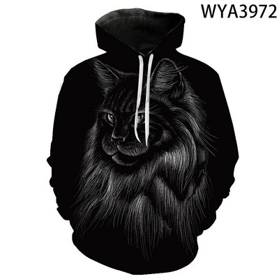 3D printane majice s kapuljačom Muškarci Žene Wolf Animal Series Puloveri Sweatshirts Cool Boy Girl Kids Streetwear Modni kaput dugih rukava