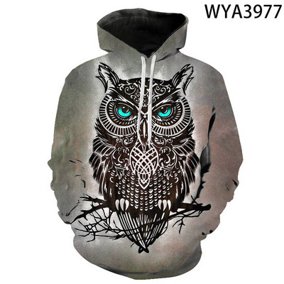 3D printane majice s kapuljačom Muškarci Žene Wolf Animal Series Puloveri Sweatshirts Cool Boy Girl Kids Streetwear Modni kaput dugih rukava
