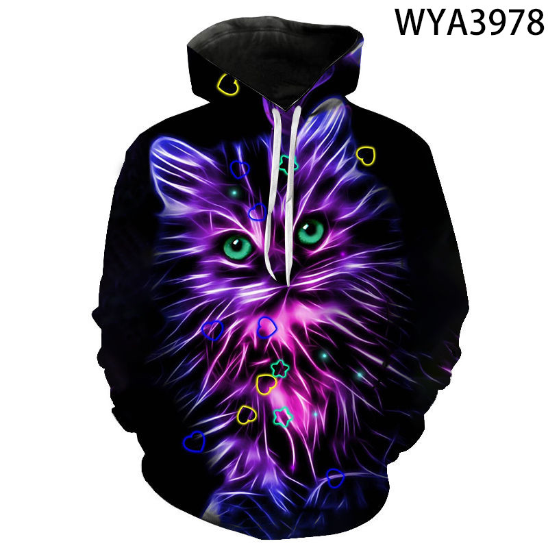 3D printane majice s kapuljačom Muškarci Žene Wolf Animal Series Puloveri Sweatshirts Cool Boy Girl Kids Streetwear Modni kaput dugih rukava