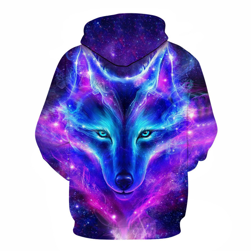 Animal Wolf 3D Prinditud kapuutsiga dressipluusid Meeste Naiste Mood Vabaaja Suur Pullover Hip Hop Harajuku Tänavarõivad Pusad