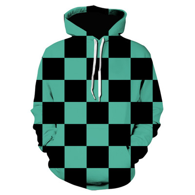 Uued 3D kapuutsiga meeste ja naiste värvilaigud 3D prinditud pikkade varrukatega mütssärkid tänava pulloverid