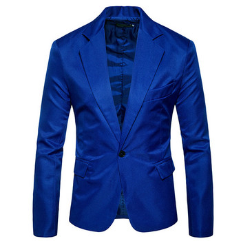 Σακάκι Blazers Blazer Ανδρικά Κοστούμια για Άντρες Καθαρό Χρώμα Νέο Μόδα Ανδρικό Κοστούμι Μπουφάν παλτό X02