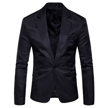 Σακάκι Blazers Blazer Ανδρικά Κοστούμια για Άντρες Καθαρό Χρώμα Νέο Μόδα Ανδρικό Κοστούμι Μπουφάν παλτό X02