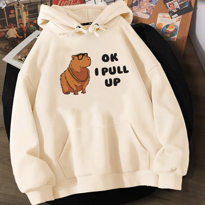 Capibara majice s kapuljačom muška anime vintage odjeća Pulover muška majica s dugim rukavima