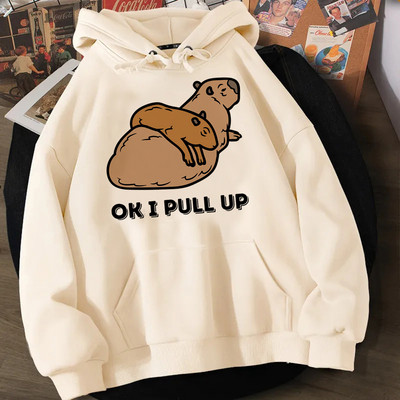 Capibara majice s kapuljačom muška anime vintage odjeća Pulover muška majica s dugim rukavima